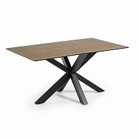 стол arya 160x90 черный, фарфоровый corten c436k10 от la forma (ex julia grup) в Нижнекамске