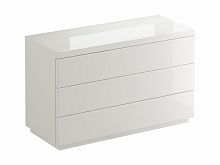 комод kristal 3 ящика белый глянец в Нижнекамске
