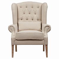 кресло wing back armchair белый лен в Нижнекамске