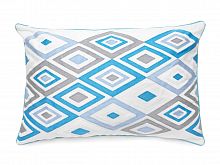 голубая декоративная подушка прямоугольная eclectic style ромбы в Нижнекамске