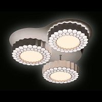 потолочная светодиодная люстра ambrella light orbital high-tech fh12/3 wh 96w d500 в Нижнекамске