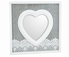 зеркало настенное белое в виде сердца love в Нижнекамске