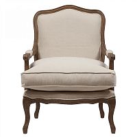 кресло мягкое с подлокотниками бежевое louisa bergere chair в Нижнекамске