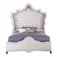 кровать двуспальная 180х200 серая с каретной стяжкой imperial в Нижнекамске