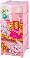 комод 4-х секционный 40х48х95 см violet кукла в Нижнекамске