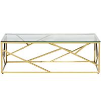 стол журнальный h-bridge gold 120*60*40см золотой в Нижнекамске