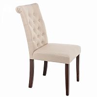 стул деревянный amelia dark walnut / fabric cream в Нижнекамске
