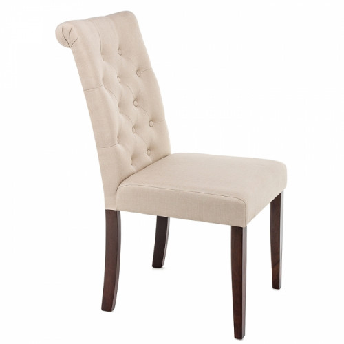 стул деревянный amelia dark walnut / fabric cream в Нижнекамске