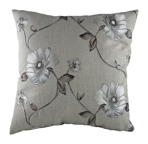 подушка с цветочным орнаментом gray flowers в Нижнекамске