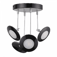 потолочная светодиодная люстра odeon light uliss 3811/28cl черная в Нижнекамске