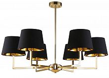 подвесная люстра crystal lux conte sp6 черная в Нижнекамске