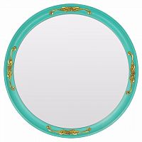 зеркало круглое бирюзовое с золотым декором for the princess в Нижнекамске