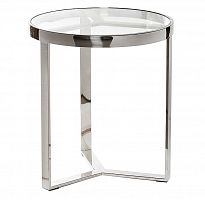 стол журнальный soho silver 50х50х53 см хром, прозрачный в Нижнекамске