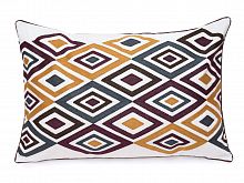 желтая декоративная подушка прямоугольная eclectic style ромбы в Нижнекамске