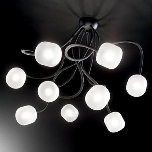 потолочная люстра ideal lux octopus pl9 nero в Нижнекамске