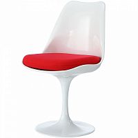 стул eero saarinen style tulip chair красная подушка в Нижнекамске
