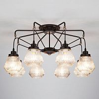 потолочная люстра eurosvet fregata 70078/8 черный в Нижнекамске