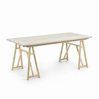 creassy стол 180x85 из натурального дерева из ротанга от la forma (ex julia grup) в Нижнекамске