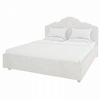 кровать двуспальная из экокожи 160х200 белая palace в Нижнекамске