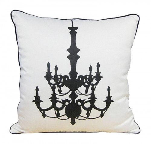 подушка с рисунком канделябра chandelier white в Нижнекамске