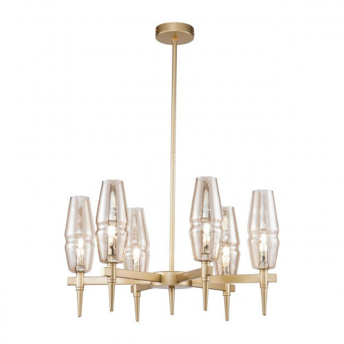 подвесная люстра maytoni lita h002pl-06g янтарная в Нижнекамске