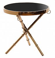 стол журнальный polar gold 50х50х50 чёрный, золотой в Нижнекамске