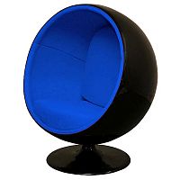 кресло eero ball chair синее с черным в Нижнекамске