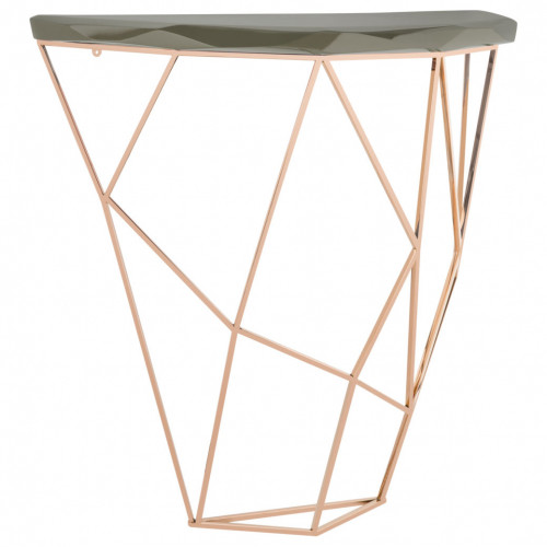 консоль geometric 100x38x90 золото, черная столешница в Нижнекамске