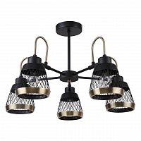 потолочная люстра f-promo entresol 2346-5p черная в Нижнекамске