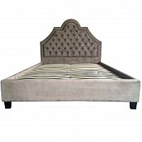 кровать двуспальная 160х200 бежевая из велюра zaka в Нижнекамске