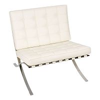 кресло barcelona style chair белое в Нижнекамске