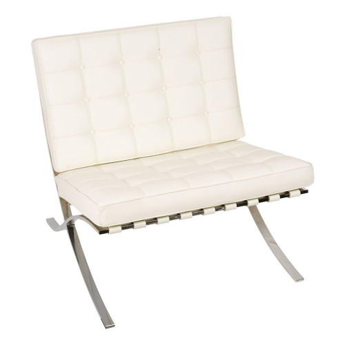 кресло barcelona style chair белое в Нижнекамске