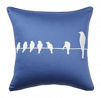 подушка с птичками birdies on a wire diamond-blue в Нижнекамске