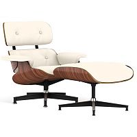 кресло lounge chair & ottoman кремовое в Нижнекамске