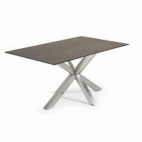 стол arya 160x90 st steel matt, фарфор iron moss c785k09 от la forma (ex julia grup) в Нижнекамске