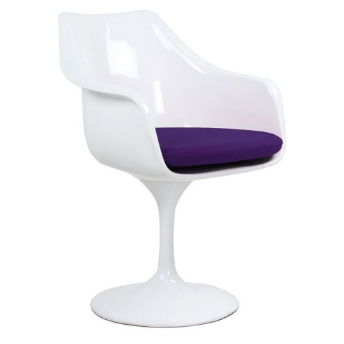 кресло tulip armchair бело-фиолетовое шерсть в Нижнекамске